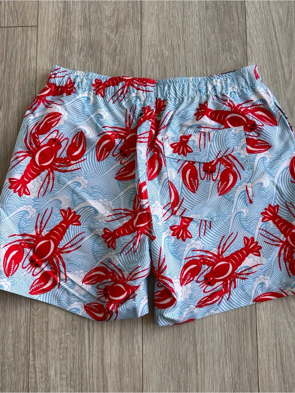 USA Lobster & Wave Swim Shorts NWT